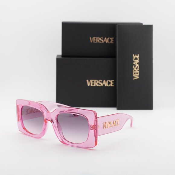 Versace VE4496U 5370/5M Square Sunglasses – Pink/Pink Grey Gradient